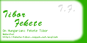 tibor fekete business card